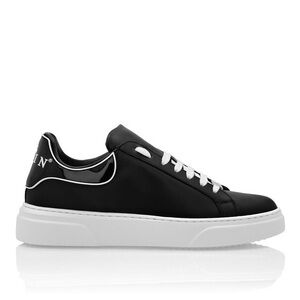 Philipp Plein Big Bang Runner Black White Leather Sneakers
